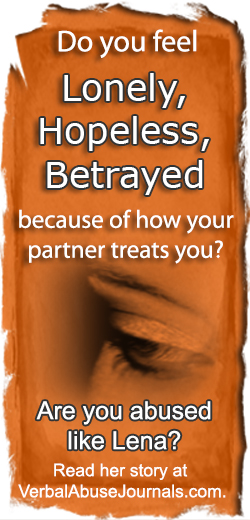 Lena's story of abuse broke her heart -- two abusers, two children, feeling helpless and betrayed. She's hopeful she'll stay away this time. Read her story.