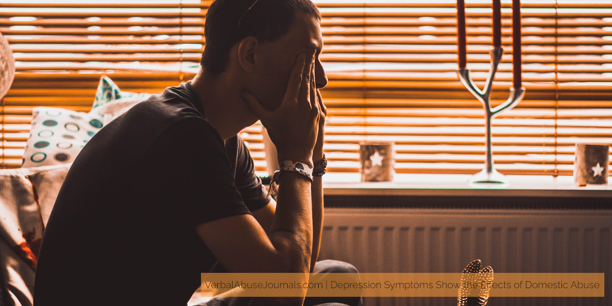 A man with depression symptoms that show the effects of verbal abuse