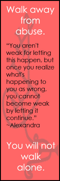 You aren't weak for being abused, but once you realize what's happening to you as wrong, you cannot become weak by letting the abuse continue.