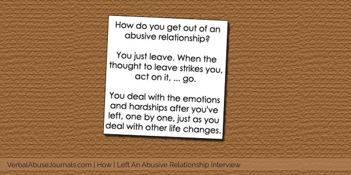 How I Left An Abusive Relationship Interview