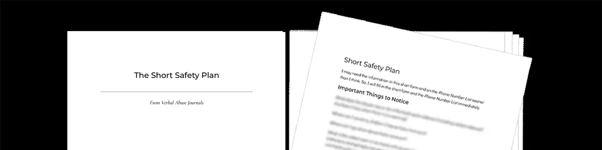 Short Safety Plan for Domestic Abuse & Violence